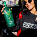 My Voronskaya Moment: Person holding a bottle of Vodka Voronskaya Bio with a blurred background