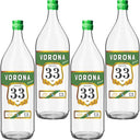 Spirit Drink VORONA 33 Lemon, 33%, 2 litres, Case of 4 glass bottles